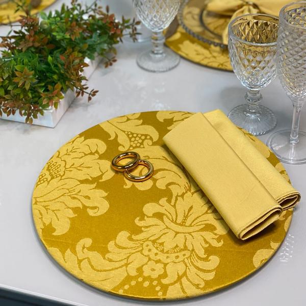 Imagem de Conjunto Mesa Posta Souplat Completo Medalhão Varias Cores Decorativo