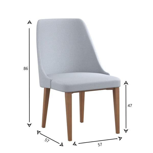 Imagem de Conjunto Mesa Redonda 1,30m Madeira Maciça com 6 Cadeiras Madeira Maciça Concha Anatômica Kelly