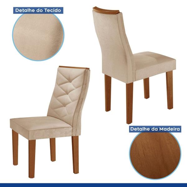 Imagem de Conjunto Mesa Redonda com 4 Cadeiras Tampo MDF Barcelona Yescasa