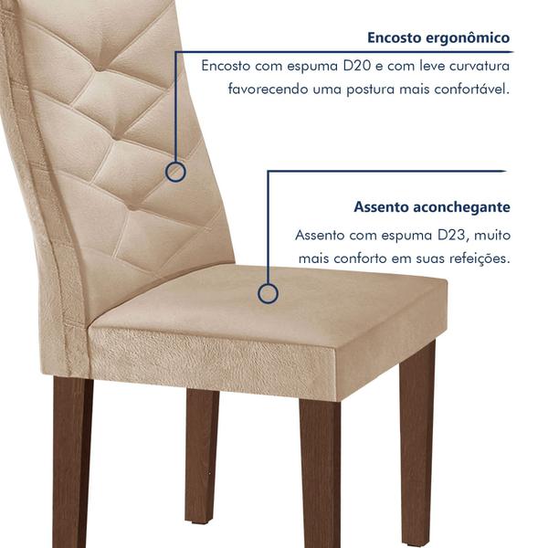 Imagem de Conjunto Mesa Redonda com Vidro e 6 Cadeiras Tampo 120cmx120cm Barcelona Yescasa