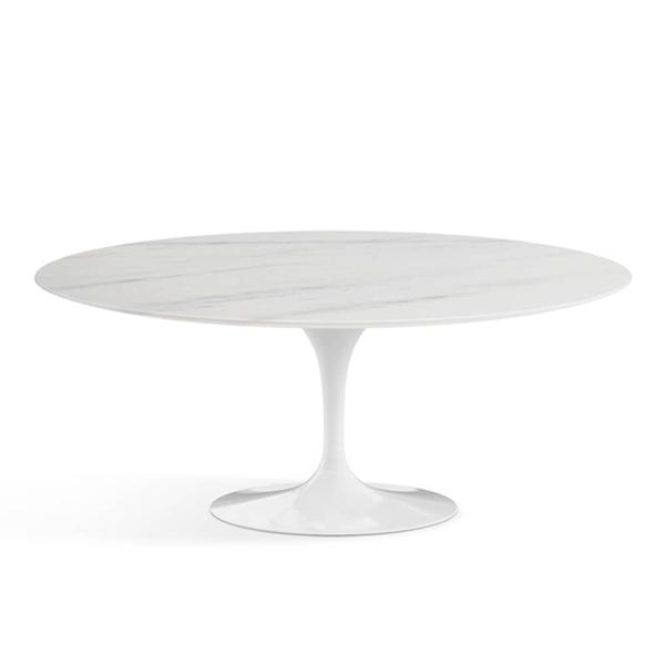 Imagem de Conjunto Mesa Saarinen Oval Espirito Santo 160X90cm + 4 Cadeiras Eames DSW - Branca