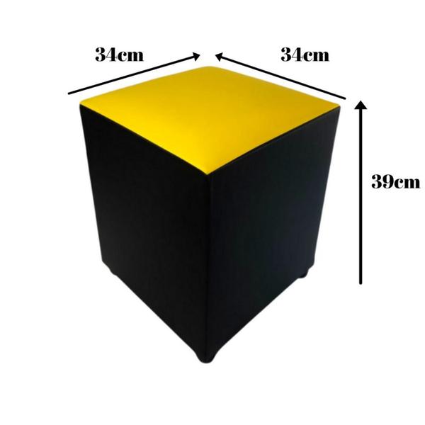 Imagem de Conjunto Mesa Sala Jantar C/ 4 Cadeiras Puffs P/ Sacada