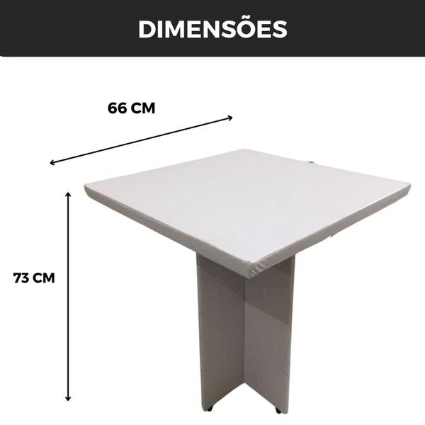 Imagem de Conjunto Mesa Sala Jantar C/ 4 Cadeiras Puffs P/ Sacada