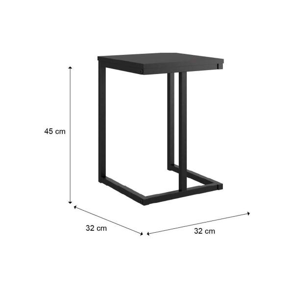 Imagem de Conjunto: Mesa Sala Jantar Dobrável 1591 c/ 2 Banquetas Preto/material sintético Preto - Carraro