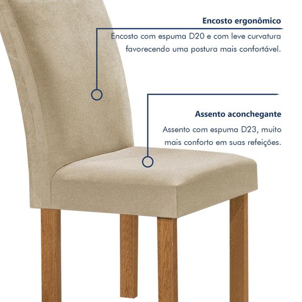 Imagem de Conjunto Mesa Tampo Slim Plus Vidro Kansas 100cmx100cm 4 Cadeiras Canela