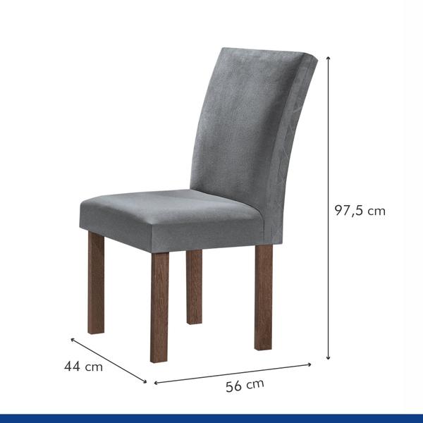 Imagem de Conjunto Mesa Tampo Smart Plus Vidro Kyra 120cmx90cm 4 Cadeiras Canela