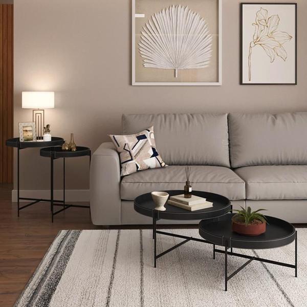 Imagem de Conjunto Mesas Décor Centro 700 e 600 Laterais 560 e 470