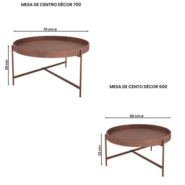 Imagem de Conjunto Mesas Décor Centro 700 e 600 Laterais 560 e 470