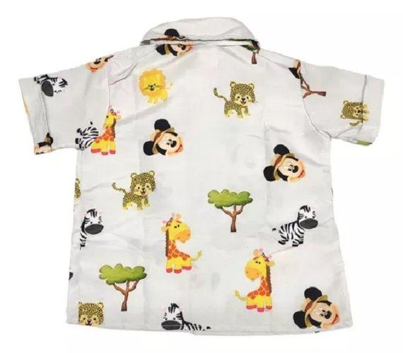 Imagem de Conjunto Mickey Safari  Bege Temático Menino Luxo Festa