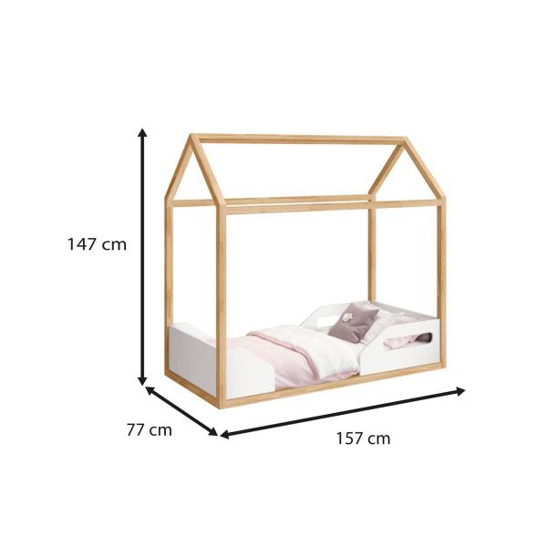 Imagem de Conjunto Mini Cama Montessoriana e Mesa Zoe Infantil com Regulagem de Altura Cinza Fosco / Madeira Pinus - Reller