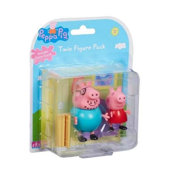 Imagem de Conjunto Mini Figuras Com Acessórios Peppa Pig E Papai Pig