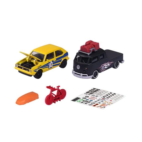 Imagem de Conjunto Miniaturas Volkswagen Golf Mk I / Kombi T1 1/64 Majorette