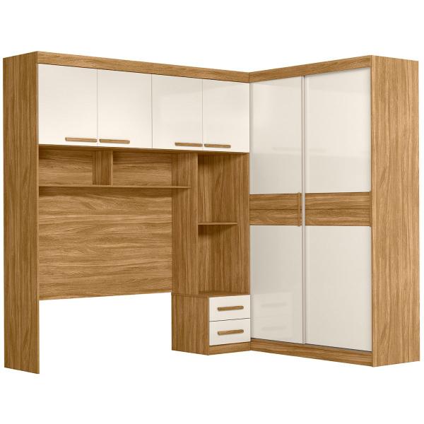 Imagem de Conjunto Modulado Florença 192x173cm 6 Portas Freijó Of White Moval