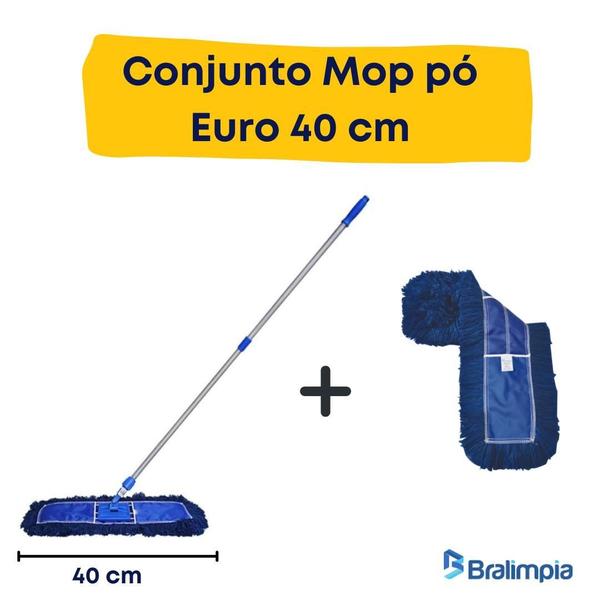 Imagem de Conjunto Mop Pó Eletrostático Euro 40Cm Com + 1 Refil Extra