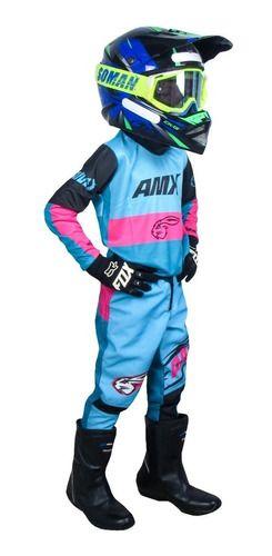 Imagem de Conjunto Motocross Amx Infantil Race Rosa