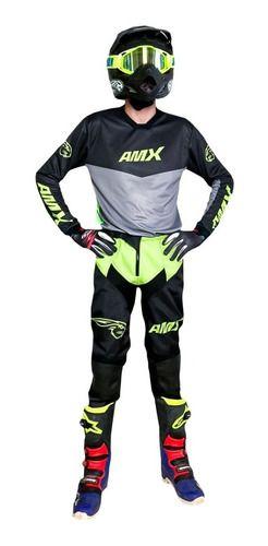 Imagem de Conjunto Motocross Amx Prime Cross Preto Neon