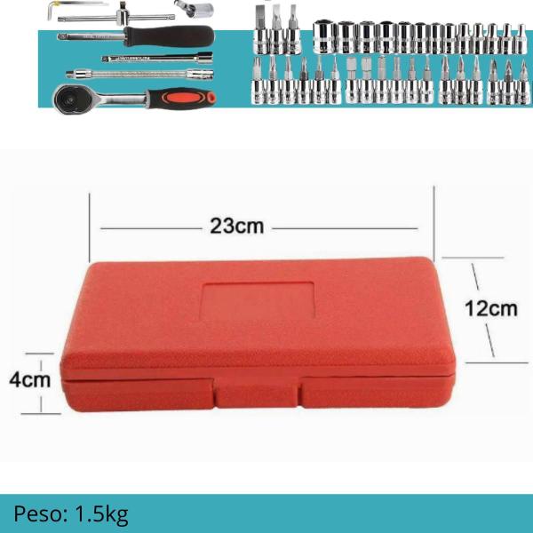 Imagem de Conjunto multiuso de 46 peças para ajustes rápidos.