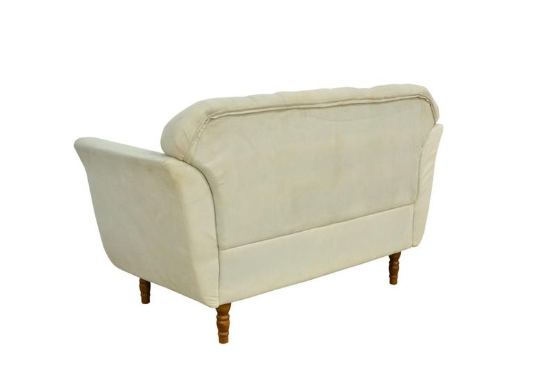 Imagem de Conjunto Namoradeira Com 2 Poltronas Juliana Suede Bege - DL Decor