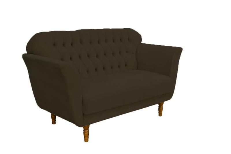 Imagem de Conjunto Namoradeira Com 2 Poltronas Juliana Suede Marrom - DL Decor