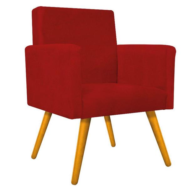 Imagem de Conjunto Namoradeira e 02 Poltronas Arenzza Palito Mel Suede Vermelho - DAMAFFÊ MÓVEIS