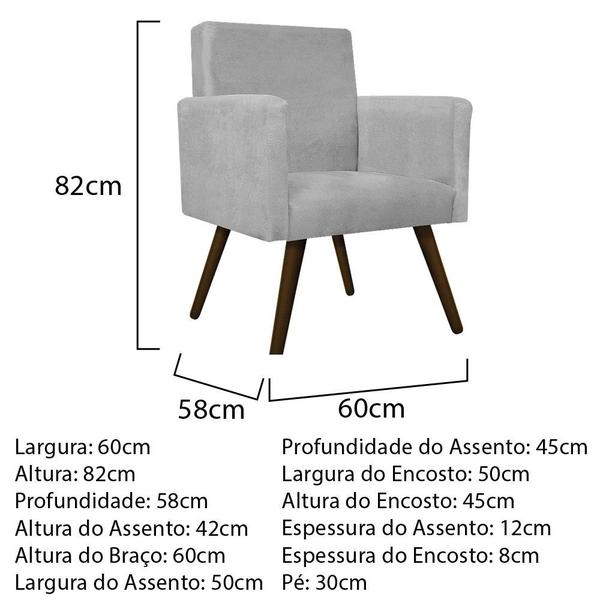 Imagem de Conjunto Namoradeira e 02 Poltronas Arenzza Palito Tabaco Suede Cinza - DAMAFFÊ MÓVEIS