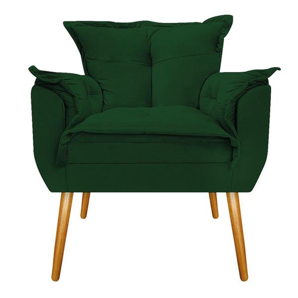 Imagem de Conjunto Namoradeira e Poltrona Opala Palito Mel Suede Verde