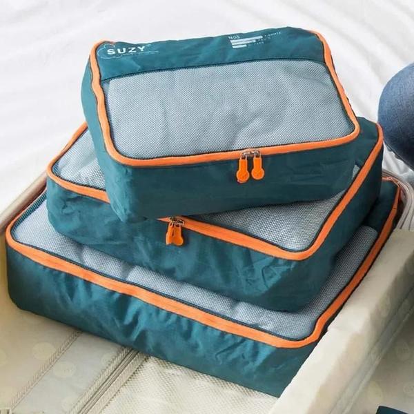 Imagem de Conjunto Organizador de Viagem 7/6 Peças - Sacos Portáteis para Roupas e Sapatos