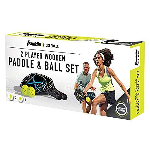 Imagem de Conjunto Padel FRANKLIN - Raquetes Madeira + Bolas - 2 Jogadores