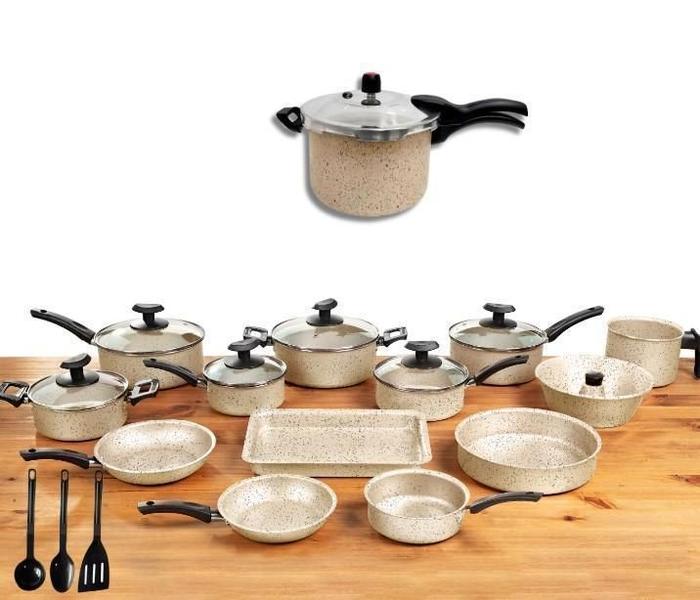Conjunto Panelas 17 Pc Antiaderente Panela Pressão 4,5L - Alumínio Imperial Conjunto Panelas 17 Pc Antiaderente Panela Pressão 4,5L - Alumínio Imperial