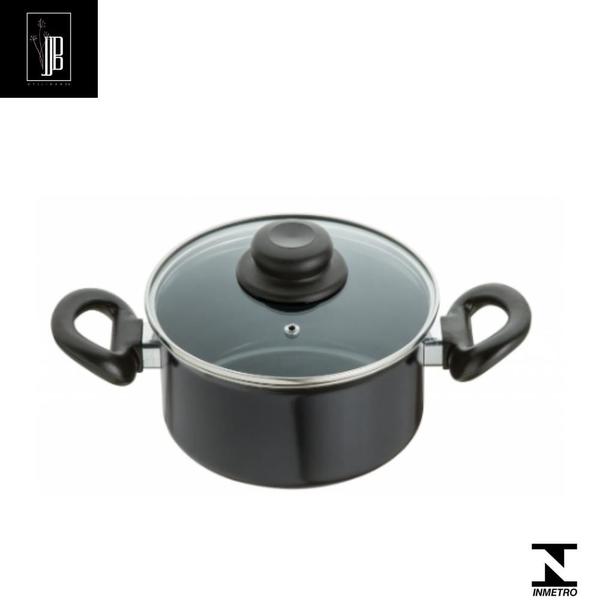 Imagem de Conjunto Panelas 4 peças Preto Indução Cooktop Elétrico á gás