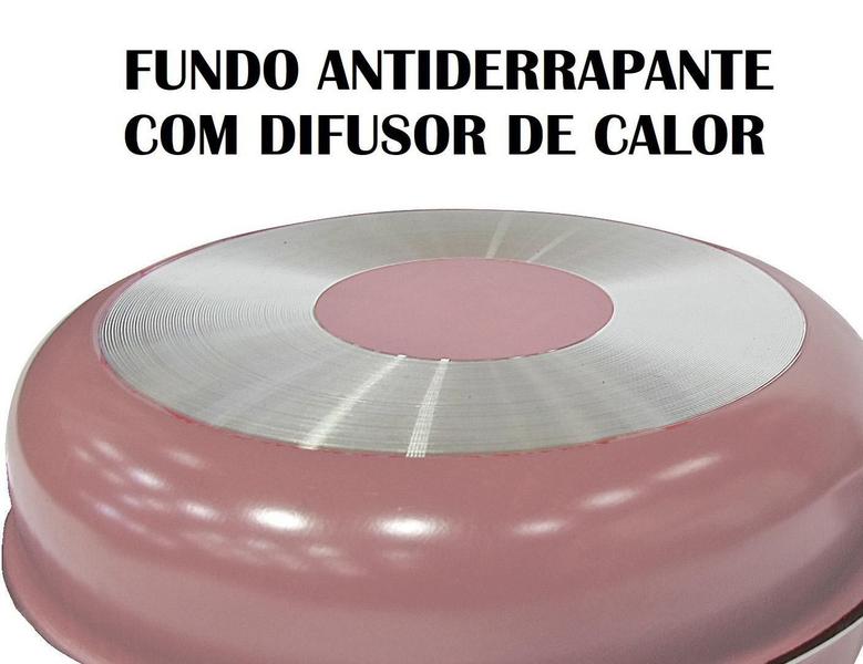 Imagem de Conjunto Panelas Antiaderente 17 Peças Rose Champanhe