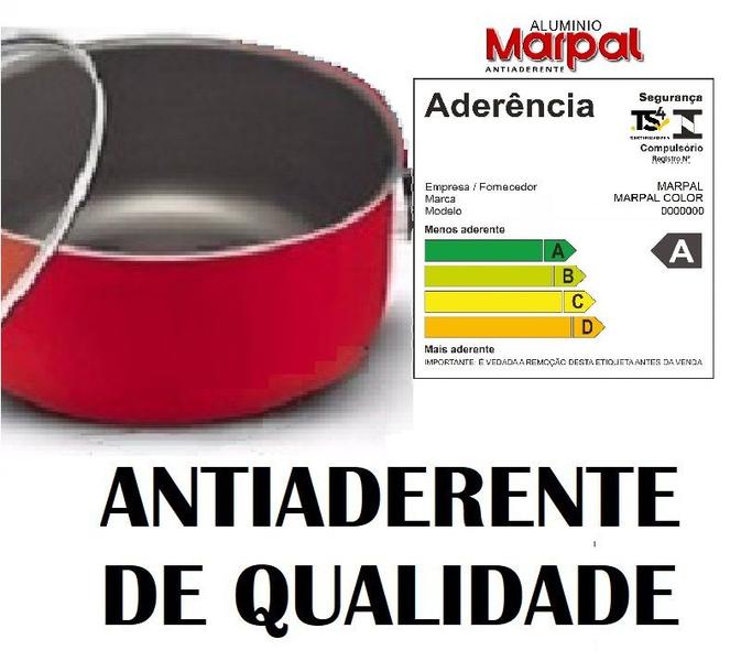 Imagem de Conjunto panelas antiaderente 17 peças vermelho