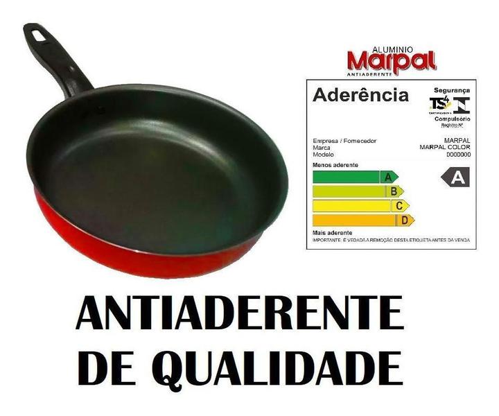 Conjunto Panelas Teflon 07 Peças Vermelho - Aluminio Marpal Imagem de Conjunto Panelas Teflon 07 Peças Vermelho