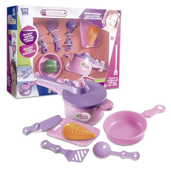 Imagem de Conjunto Panelinha Com 8 Peças Brinquedo Infantil Zuca Toys