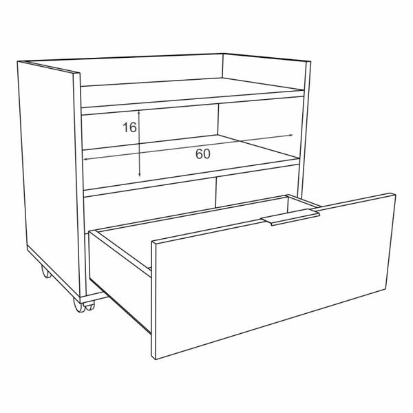 Imagem de Conjunto para Banheiro 1 Porta 1 Gaveta 1 Nicho Gris CNJ3057 Estilare