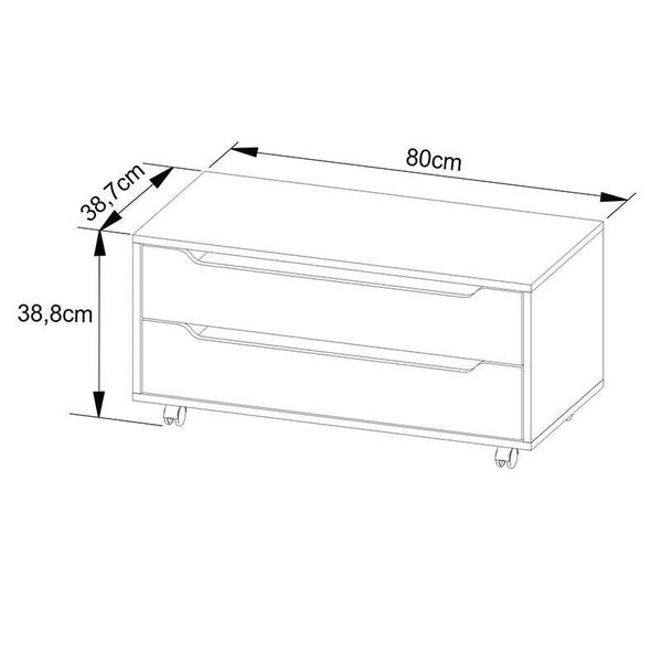 Imagem de Conjunto para Banheiro 80 cm Mármore Lunar - Tecnomobili