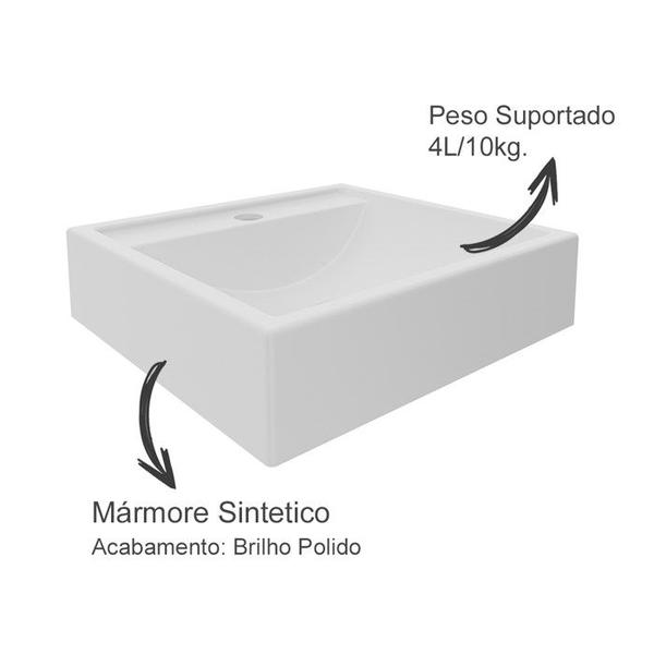 Imagem de Conjunto Para Banheiro Armarios Com Cuba BN1 Branco Tecno Mobili