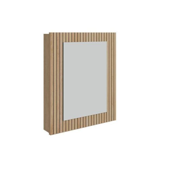 Imagem de Conjunto Para Banheiro Bancada Em Porcelanato Com Cuba Esculpida, Armário e Espelheira Ripy 60cm Wood