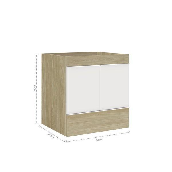 Conjunto para Banheiro com Espelheira, Gabinete, Lavatório em Porcelanato com Cuba Esculpida - Bumi Imagem de Conjunto para Banheiro com Espelheira, Gabinete, Lavatório em Porcelanato com Cuba Esculpida