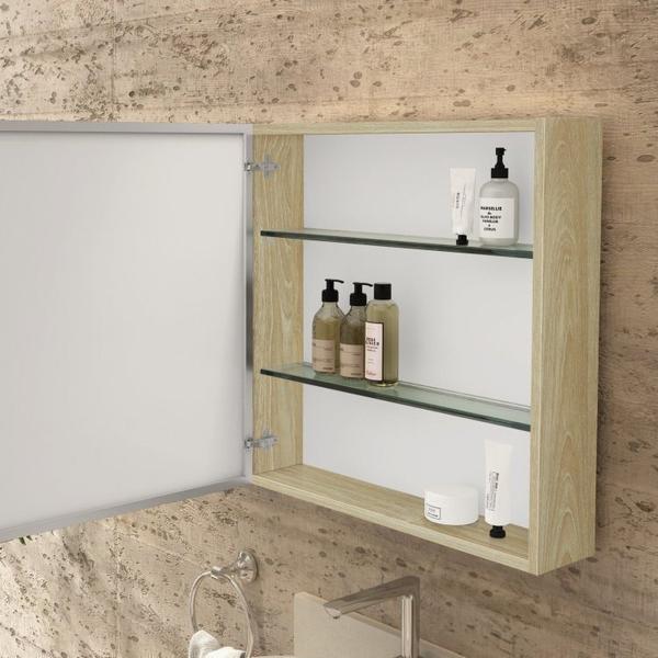 Conjunto para Banheiro com Espelheira, Gabinete, Lavatório em Porcelanato com Cuba Esculpida - Bumi Imagem de Conjunto para Banheiro com Espelheira, Gabinete, Lavatório em Porcelanato com Cuba Esculpida