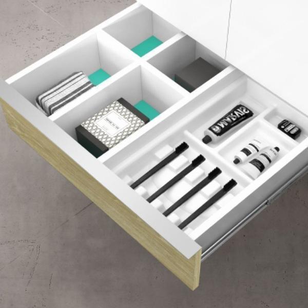 Conjunto para Banheiro com Espelheira, Gabinete, Lavatório em Porcelanato com Cuba Esculpida - Bumi Imagem de Conjunto para Banheiro com Espelheira, Gabinete, Lavatório em Porcelanato com Cuba Esculpida