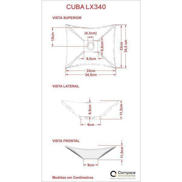 Imagem de Conjunto para Banheiro Gabinete com Cuba de Apoio Folha L34 e Espelheira Legno 631W