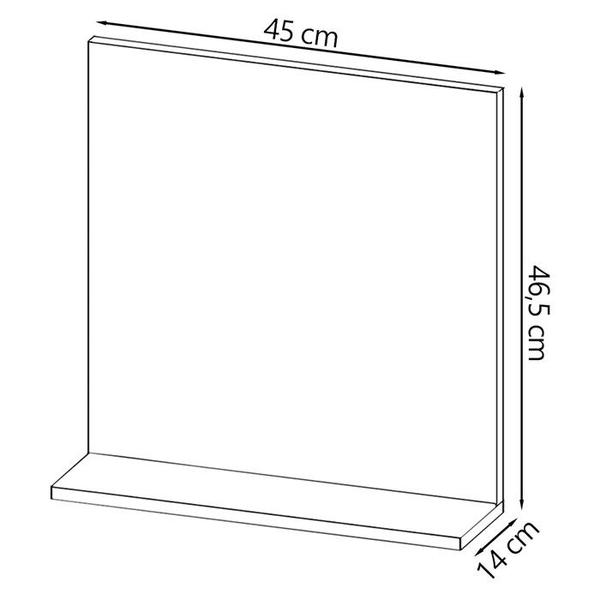 Imagem de Conjunto Para Banheiro Gabinete Com Cuba e Espelheira Preto BN3630x41x42 Tecno Mobili