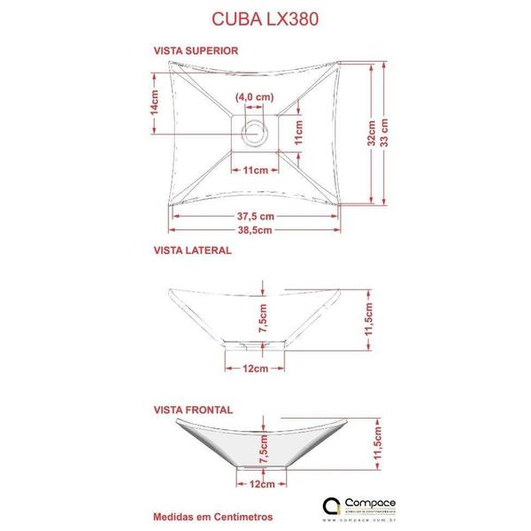 Imagem de Conjunto para Banheiro Gabinete com Cuba Folha L38 e Espelheira Soft 500  Carvalho com Branco