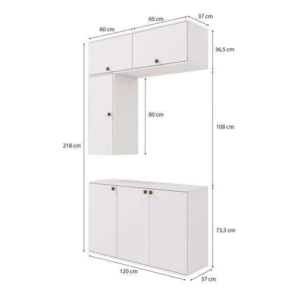 Imagem de Conjunto para Banheiro Kappesberg Celeste 4 Peças Branco 120cm