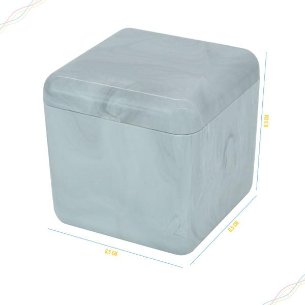 Imagem de Conjunto para Banheiro Kit 3 Peças Bancada Lavabo Cube Marmorizado