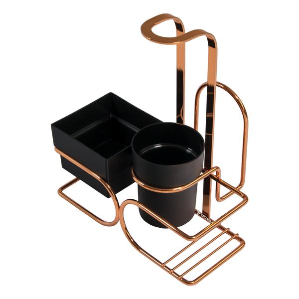 Imagem de Conjunto para Chá/Café aço e plastico cor preto e Rosé gold