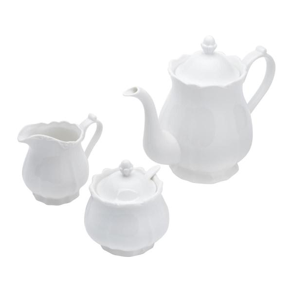 Imagem de Conjunto Para Chá Wolff De Porcelana Fancy Branco 3 Peças