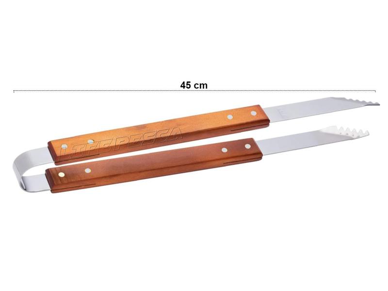 Imagem de Conjunto Para Churrasco em Aço Inox e Cabo de Madeira (4 Peças) Kala