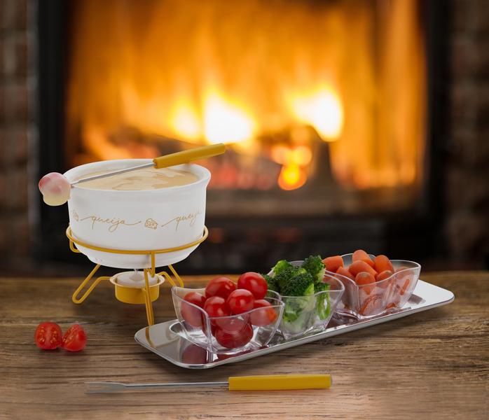 Conjunto Para Fondue Duo Queijo E Chocolate Cozinha Forma - Forma Inox Imagem de Conjunto Para Fondue Duo Queijo E Chocolate Cozinha Forma